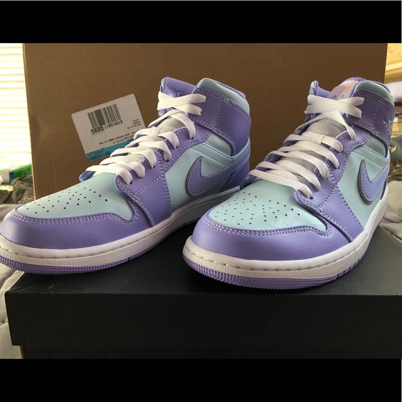 Jordan 1 Mid Purple Pulse/Arctic Punch - Picture 9 of 16